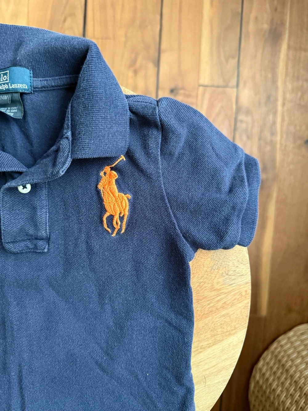 Ralph Lauren Vintage RLPC Yacht Club Navy Polo Shirt boys sz: 24M